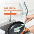 4-Piece Non-Stick Pan Cleaning Brush Set with Long Handle for Kitchen ...