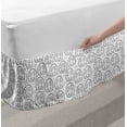 thumbnail image 2 of Funny Bed Skirt, Capped Baby Portrait Patterns with Clouds and Hearts Shapes Childish Style, Elastic Bedskirt Dust Ruffle Wrap Around for Bedding Decor, 4 Sizes, Charcoal Grey White, by Ambesonne, 2 of 2