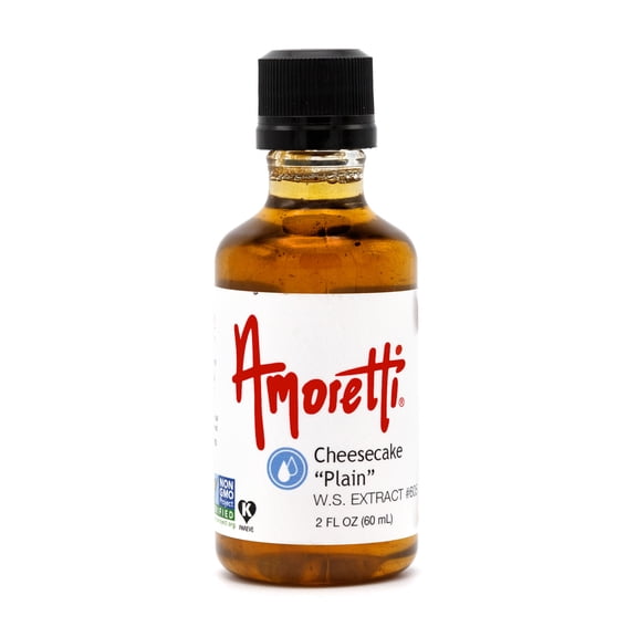 Amoretti - Cheesecake Plain Extract Water Soluble 2 oz - Highly Concentrated & Perfect For Pastry, Savory, Brewing, and more, Preservative Free, Vegan, Kosher Pareve, Keto Friendly