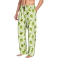 thumbnail image 2 of Yiaed Avocado With Leaf And Flower Print Men's Lounge Pants, Loose PJ Bottoms, Long Pajama Pants for Men-Small, 2 of 5