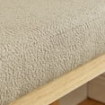 thumbnail image 6 of Bench, Entryway Bench, Shoe Storage Stool with Solid Wood Frame, Soft Loop Yarn Cushion and Modern Design, for Hallway Mudroom, Brown, 6 of 10