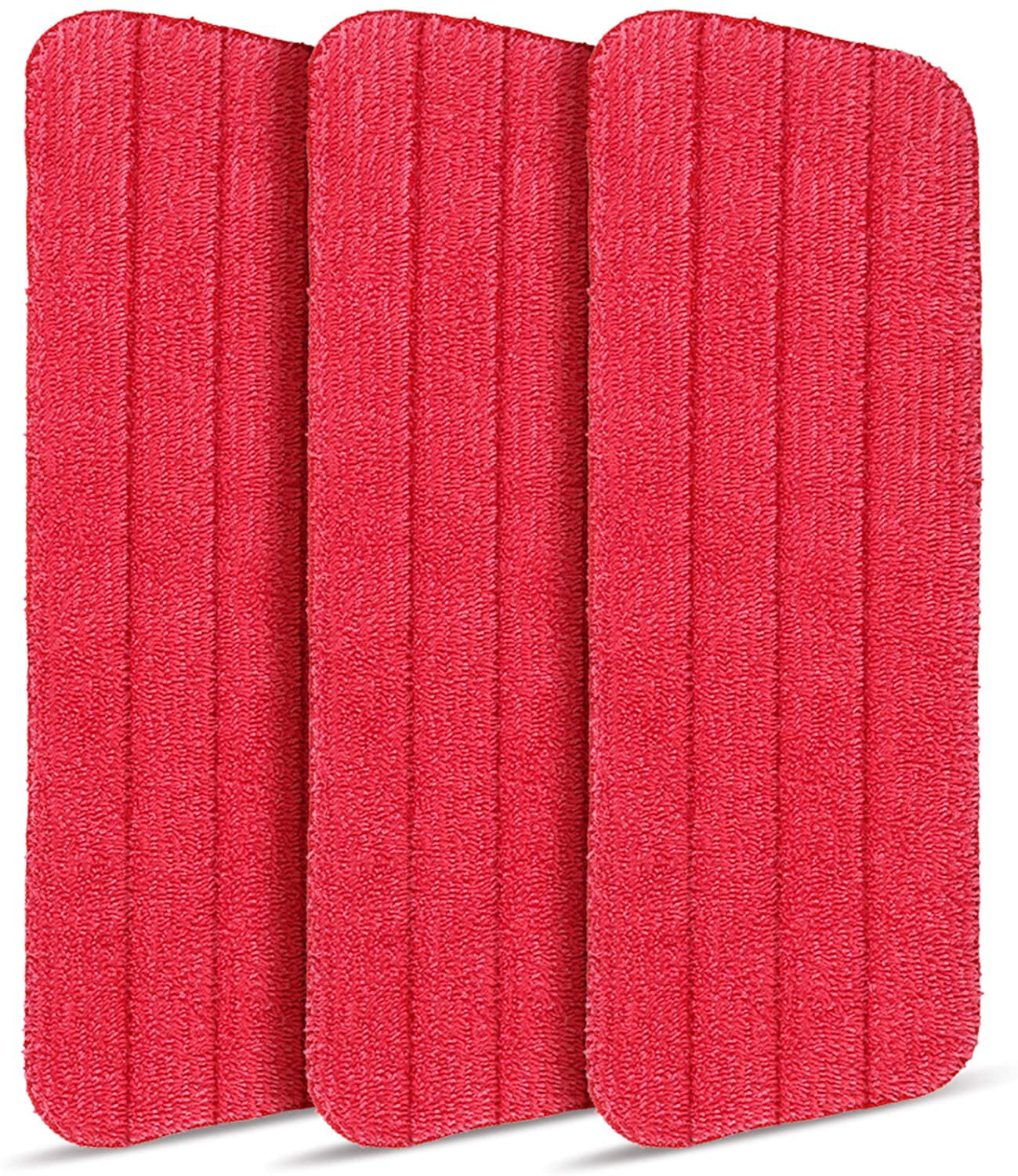 red Set of 8 Microfiber Spray Mop Replacement Heads for Wet/Dry Mops Reusable Replacement Refills Fits for Floor Care System 