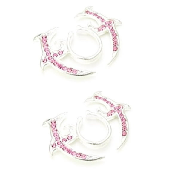 Body Accentz Nipple Rings Non Pierce Pair Non-Piercing Clip On Nipple Ring Tribal Floral Pair