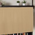 thumbnail image 5 of Pure Oatmeal Kitchen Valances for Windows, Modern Solid Color Minimalist Art Bathroom Window Valances 60x18 Inch Rod Pocket Window Treatments Valance Curtains for Living Room Bedroom Decor, 5 of 9