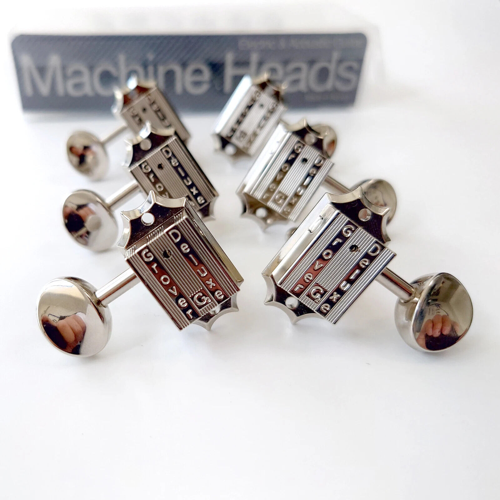 3L 3R Guitar Tuners 1 Set Deluxe Guitar Machine Heads Tuners Chrome