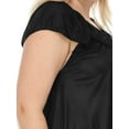 thumbnail image 6 of Ezi Satin Nightgowns for Women - Soft & Breathable Knee-Length Night Gowns - Adult Womens Nightgown M - Plus Size,5X,Black, 6 of 9