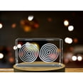 thumbnail image 3 of Elegant Double Spiral Crystal | Unique Geometric Symbol Engraved Decorative Gift, 3 of 6