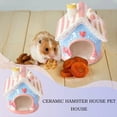 thumbnail image 6 of Hamster Hideaway Cute Ceramic HidingNests ChinchillaHut Pet Cage Accessories Gerbil Houses and Hideouts Small Animal, 6 of 7