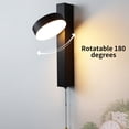 thumbnail image 4 of TIMIFIS Lampe Murale Moderne Filaire en Métal Noir Blanc LED Chaud Intérieur, 4 of 6