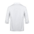thumbnail image 2 of YIZYIF Mens Chef Coat Jacket Hotel Restaurant Kitchen Work Wear Cooking Baking Uniform White Long Sleeve M, 2 of 7