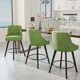 thumbnail image 5 of Zimtown Modern Swivel Barstools with Back, 26" Counter Height Bar Stools Kitchen Island Dining Chairs Set of 2, Forest Green, 5 of 9