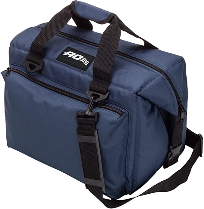 AO Coolers 24 Can Deluxe Canvas Soft-Sided Cooler, Navy Blue
