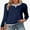 02 Blue, variant on DOKOTOO Womens Crewneck Tops Casual Long Sleeve Shirts Color Block Blouses for Women Spring Slim Fit Pullover S
