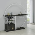 thumbnail image 2 of Risley 2-door Circular LED Wine Cabinet Dark Charcoal, 2 of 20