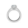 thumbnail image 2 of 1.50 Carat Brilliant Cushion Cut Real Diamond Elegant Solitaire with Accents Wedding Ring for Women Solid 14K White Gold Size 10, 2 of 8