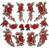 Computerized Embroidery Cloth Self Adhesive Patches Stick On Patch Costume Accessories Appliques Mixed Color 300x195x1.5mm 1 set