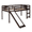 Espresso, variant on Tcbosik Twin Size Loft Bed with Slide and Ladder, Wood Bed Frame for Bedroom, Easy Assembly, Gray