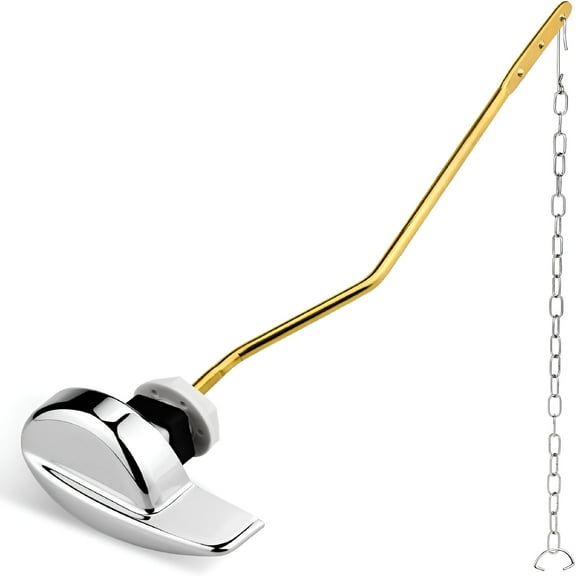 HIBIBUD Toilet Handle Replacement Parts Kit Universal Trip Lever for Side Mount Toilet Flush Tank Lever Handle for Toilet Tank 1-Pack Copper Lever