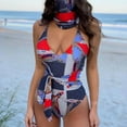 thumbnail image 2 of Babysbule Womens Swimsuits Women Sexy Fashion One-Piece Bikini Printing Swimwear Swimsuit Beachwear Set, 2 of 8