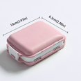 thumbnail image 4 of Huayishang Storage Box Weekly Case Organizer 7 Day 8 Compartments Portable Travel Box for Pocket Purse Vitamin Holder Container, Kitchen Essentials Clearance Sale Pink, 4 of 4