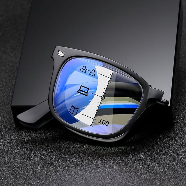 Gafas de presbicia multifocales progresivas plegables anti luz azul para mujer, lentes para hipermetropía, gafas de presbicia con zoom, retro para hombre