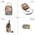 thumbnail image 3 of FORMRS Crossbody Bag for Women Quilted Travel Shoulder Cell Phone Purse with Chain Strap Handbag, Green Floral Wave, 3 of 7