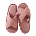 thumbnail image 7 of uublik House Fuzzy Slippers for Women Open Toe Memory Foam House Shoes Indoor Outdoor Non Slip House Slides, Pink, 7 of 7