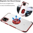 thumbnail image 5 of Case for Google Pixel 4 Case 5.7" Clear Back Ultra Thin Ring Holder Shockproof Electroplate Soft TPU Flexible Silicone Bumper Phone Case for Google Pixel 4 - Red, 5 of 14