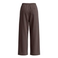 thumbnail image 5 of felwors Women's Wide Leg Sweatpants Elastic High Waist Straight Leg Sweatpants Teen Girl Baggy Sweatpants with Pockets (Brown, M), 5 of 8