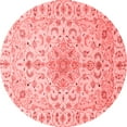 thumbnail image 1 of Ahgly Company Indoor Round Medallion Red Traditional Area Rugs, 6' Round, 1 of 4