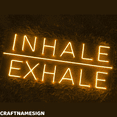 thumbnail image 2 of Craftnamesign Inhale Exhale Neon Sign, Yoga Studio Wall Decor, Bedroom Wall Art, 2 of 4