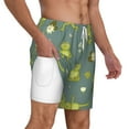 thumbnail image 3 of Goofa Cute Yoga Frogs Printed Men's Swim Trunks Board Shorts Quick Dry Mens Swimming Trunks with Compression Liner,Breathable Fit Hawaii Beach Shorts-Large, 3 of 9