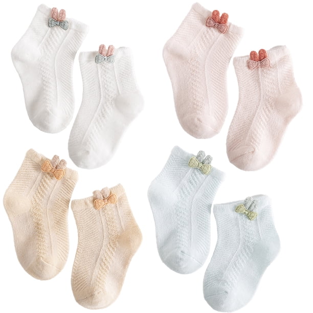 Calcetines de bebé modelos delgados de primavera y verano calcetines de bebé de malla transpirable decoración de lazo Zhivalor BST3051053-3