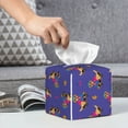 thumbnail image 6 of Lsque Labrador Retriever Dog Printed Tissue Box Cover Holder, Facial Paper Organizer Dispenser,Square with Bottom Belt, PVC Leather Decorative Organizer, 6 of 8