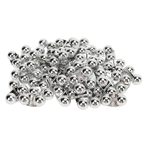 50PCS 2mm Bore Hole, Fishing Double Rattle Metal Sea Fishing Attractor Bell Beads With Plastic Case For Luring Fish