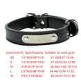 thumbnail image 3 of PU Leather Dog Collar Padded Pet Name Personalized Pet ID Collar Customized for Small Medium Large Dog - Black, 3 of 7