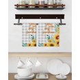thumbnail image 3 of Sunflower Kitchen Dish Towels for Drying Dishes Set of 3, Summer Botanical Checkered Yellow Floral Waffle Weave Microfiber Hand Tea Bathroom Towels Quick Dry & Absorbent Towel 15.7x23.6, 3 of 7