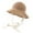 Coffee, variant on Jalioing Toddler Baby's Straw Sun Hat with Strap Breathable Short Brim Bucket Hat Summer Vacation Beach Hat