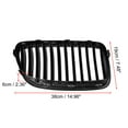 thumbnail image 4 of Unique Bargains 2pcs Glossy Black Front Kidney Grille Grill for 2011-2015 for BMW F10 4D, 4 of 6
