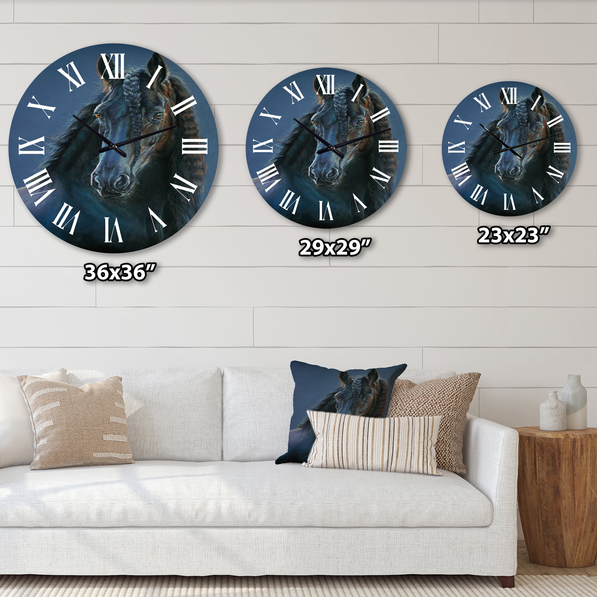 Designart 1 in Farmhouse Wall Clock