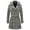 Grey Plaid, variant on Women's Classic Notched Lapel Wool Coats Buttoned Long Jacket Khaki M