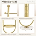 thumbnail image 3 of Gold Freestanding Coat Rack with Marble Base, Modern Metal Clothes Stand with Built-In Storage Tray, Slim Garment Rack for Entryway Bedroom Hallway, 3 of 7