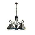 thumbnail image 2 of Radiance Goods Mission Tiffany-Style Blackish Bronze 5 Light Large Chandelier 26" Wide, 2 of 5