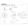 thumbnail image 2 of Kingston Brass NB3630PL Water Onyx Pressure Balanced Tub & Shower Faucet with Porcelain Lever Handle, Black Stainless Steel, 2 of 2