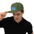 thumbnail image 7 of Flat Bill Brim Hat Adjustable Baseball Cap Aruba Flag Mens Women Snapback Trucker Hat, 7 of 7