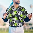 thumbnail image 5 of KLL Football for Men's Baseball Shirts,Short Sleeve Casual Shirts Button Down Shirt for Men Beach Summer Wedding Shirt-3X-Large, 5 of 7