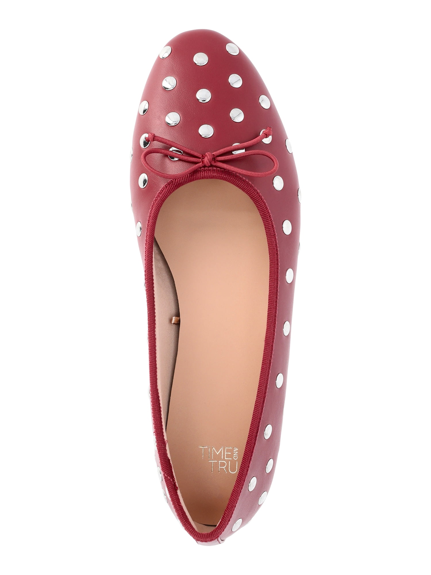 Time and Tru Women's Studded Ballet Flat