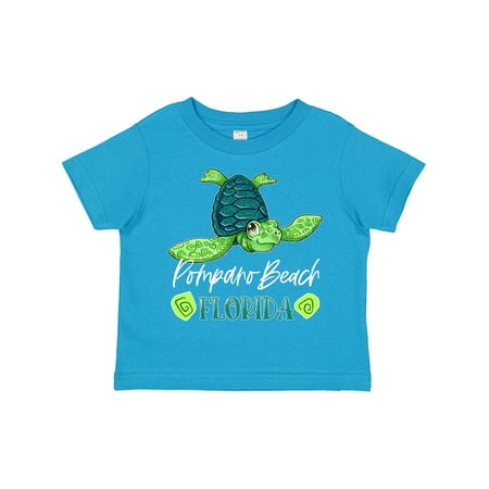 

Inktastic Pompano Beach Florida Happy Sea Turtle Boys or Girls Toddler T-Shirt