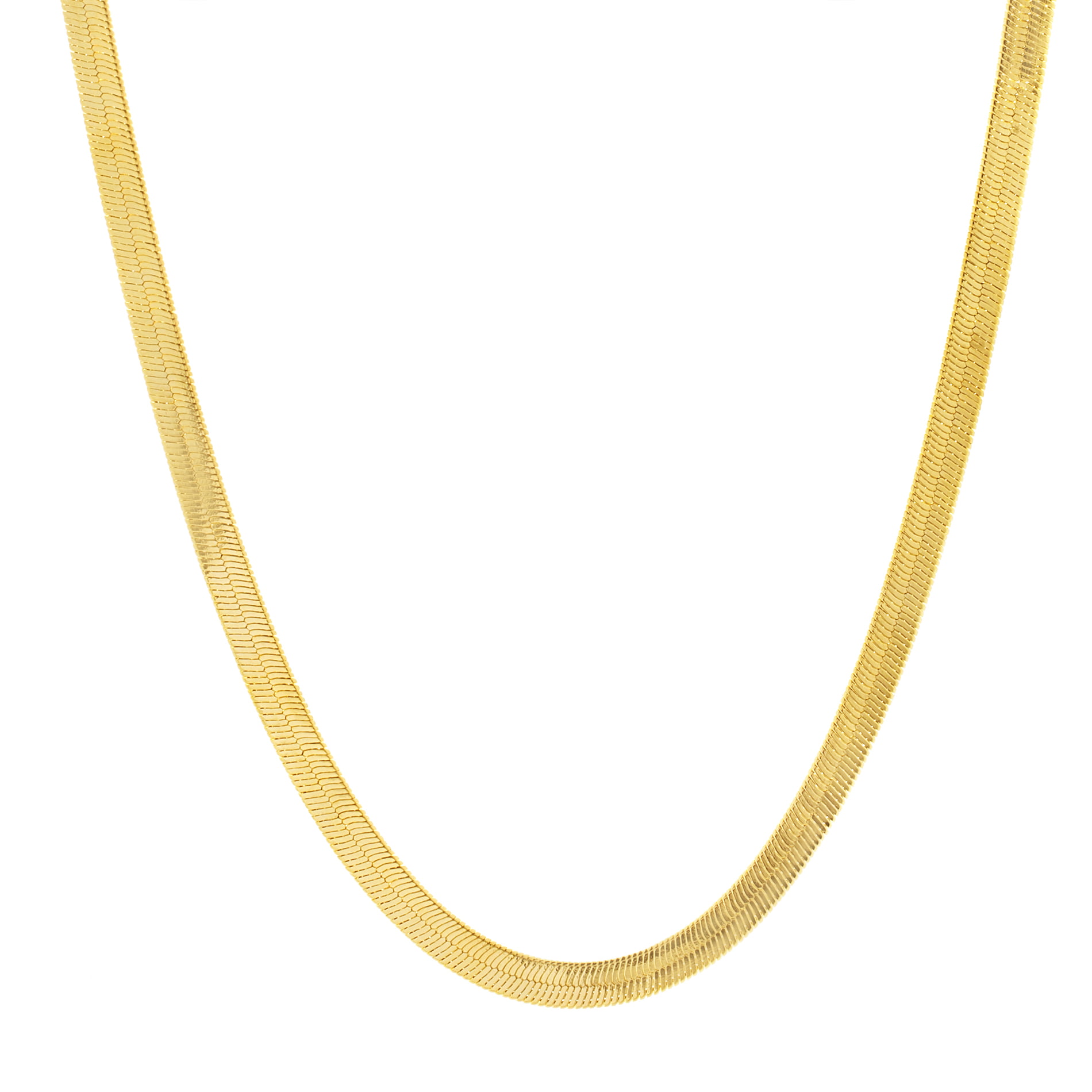 Reinforcements - Mens 24 Snake Chain Necklace in Yellow Gold Plated ...
