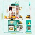 thumbnail image 6 of JoyStone 69PCS Kids Kitchen Playset,Play Kitchen Toy with Realistic Lights & Sounds,Pretend Steam, Play Sink & Oven, Menu Board & Other Kitchen Accessories Set for Toddlers, 6 of 8